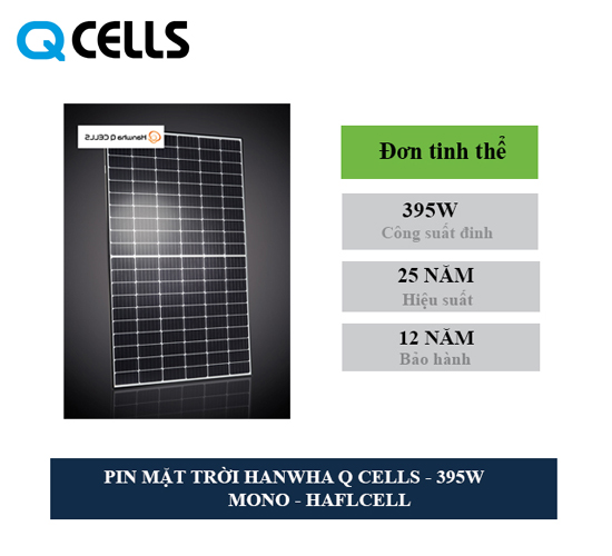 Pin mặt trời Hanwha - Qcell được đánh giá là top 5 sản phẩm tốt nhất hiện nay