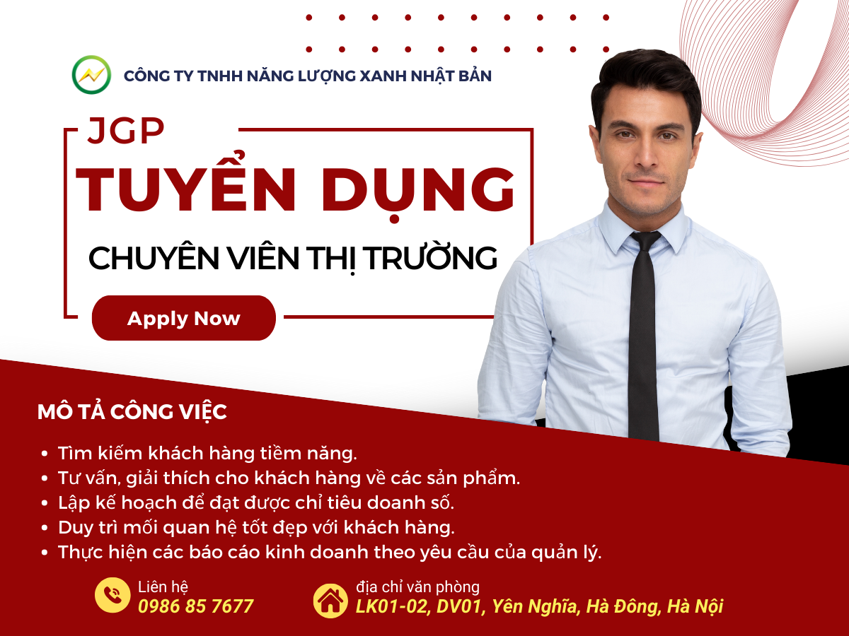 Tuyển dụng chuyên viên thị trường điện mặt trời