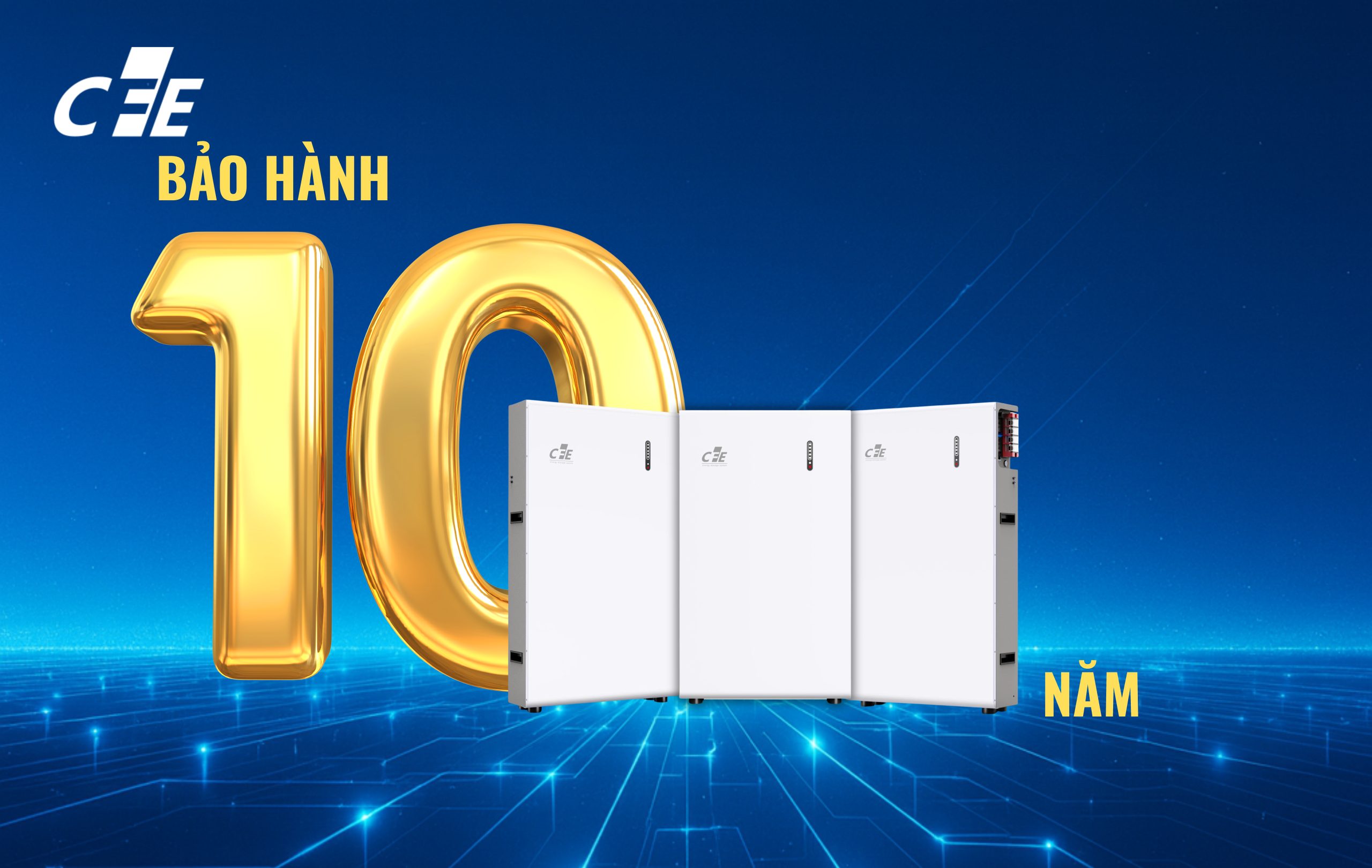 Chính sách bảo hành pin CFE-WL-15 trong vòng 10 năm uy tín và chính xác