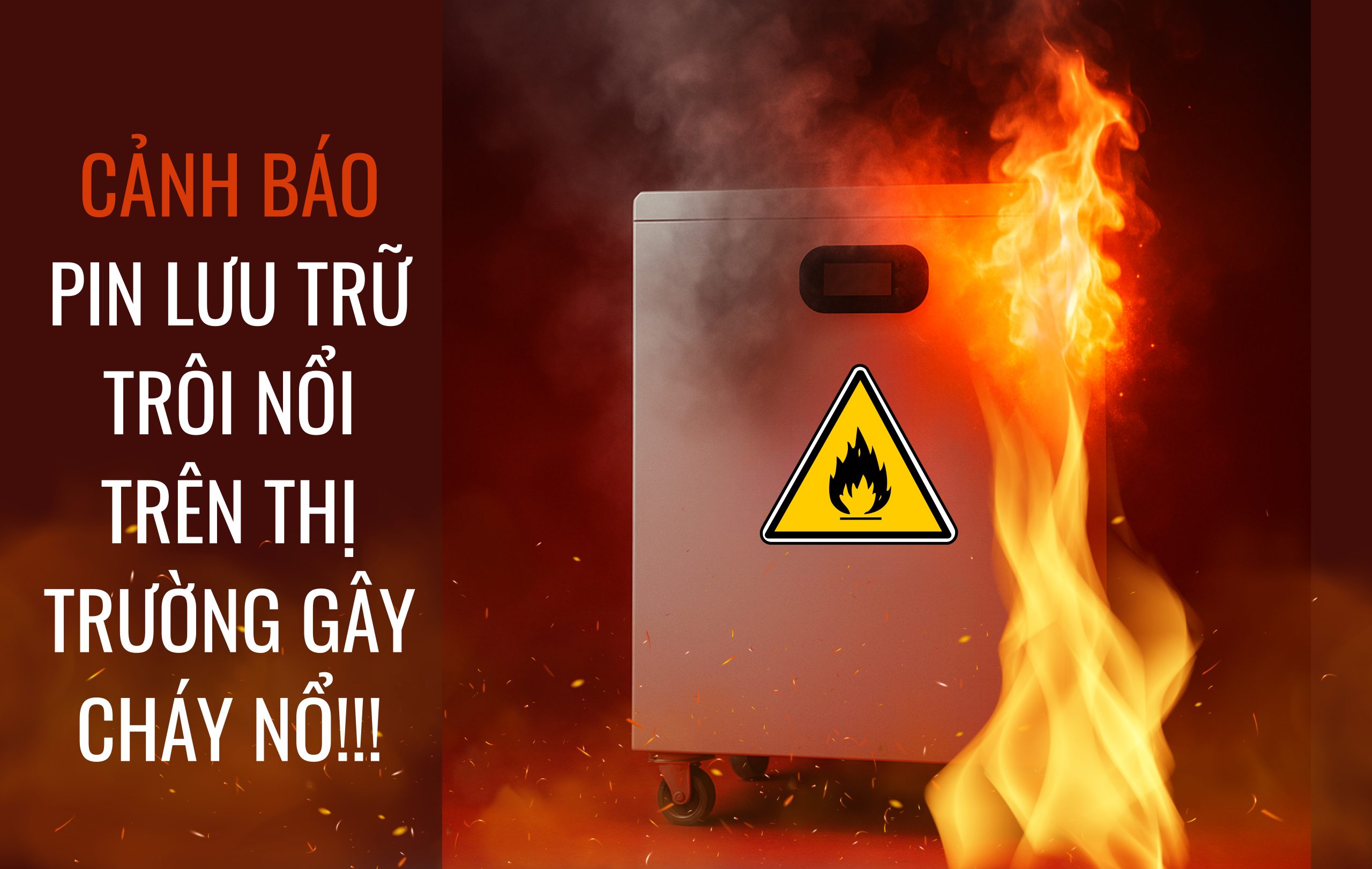 Pin lưu trữ kém chất lượng: Hiểm họa cháy nổ gây hậu quả nghiêm trọng