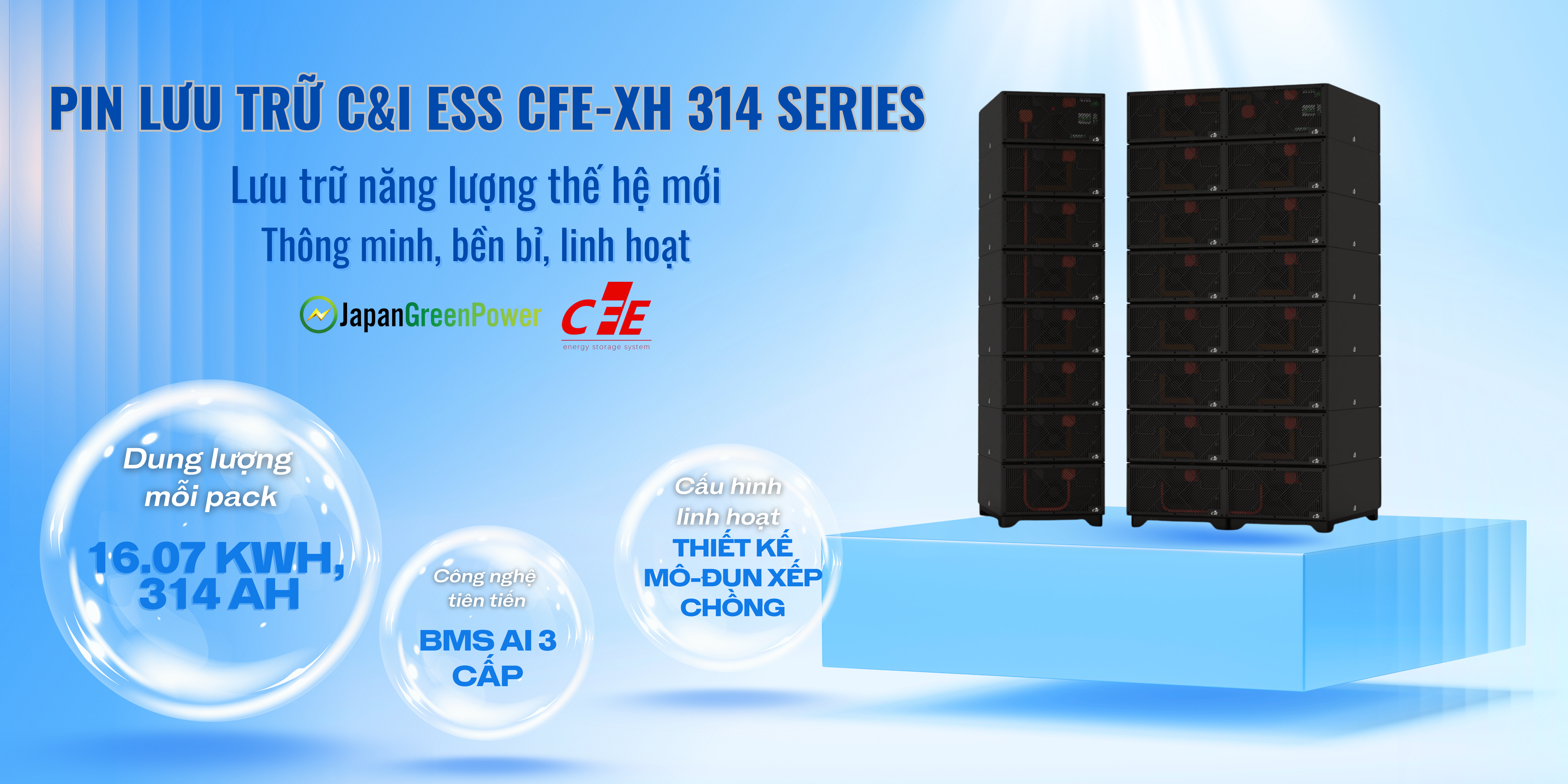 Pin lưu trữ CFE-XH 314 Series giải pháp lưu trữ năng lượng thông minh cho hệ C&I